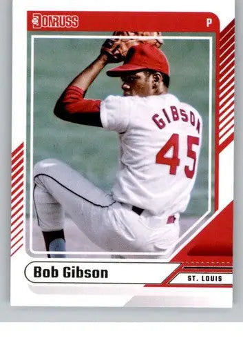 Bob Gibson baseball card with original gloss from 2024 Donruss NM-MT Cardinals