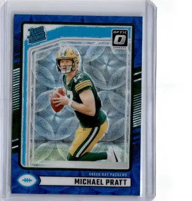 2024 Donruss #339 Michael Pratt Optic Rated Rookies Preview Blue Scope - Football Card Single