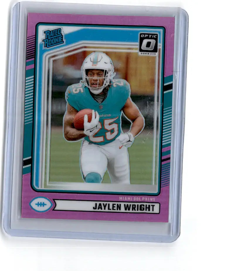 2024 Donruss #344 Jaylen Wright Optic Rated Rookies Preview Pink - Football Card Single