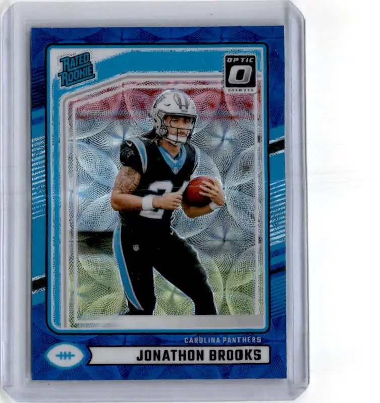 2024 Donruss #354 Jonathon Brooks Optic Rated Rookies Preview Blue Scope - Football Card Single