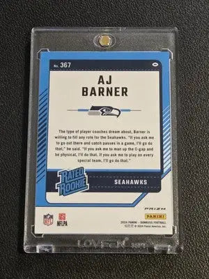 2024 Donruss #367 A.J. Barner Optic Rated Rookies Preview Red Pandora - Football Card Single
