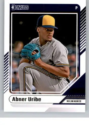Abner Uribe baseball card with original gloss from 2024 Donruss NM-MT Brewers