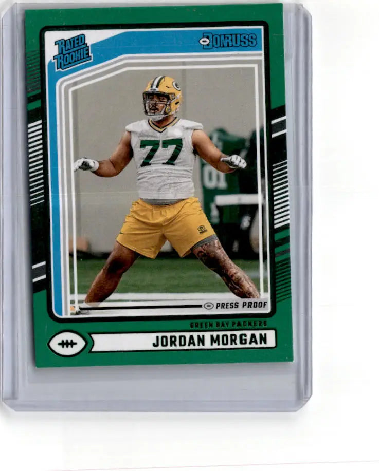 2024 Donruss #370 Jordan Morgan Press Proof Green - Football Card Single