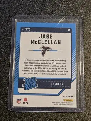 2024 Donruss #375 Jase McClellan Optic Rated Rookies Preview Red Wave - Football Card Single