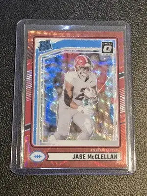 2024 Donruss #375 Jase McClellan Optic Rated Rookies Preview Red Wave - Football Card Single