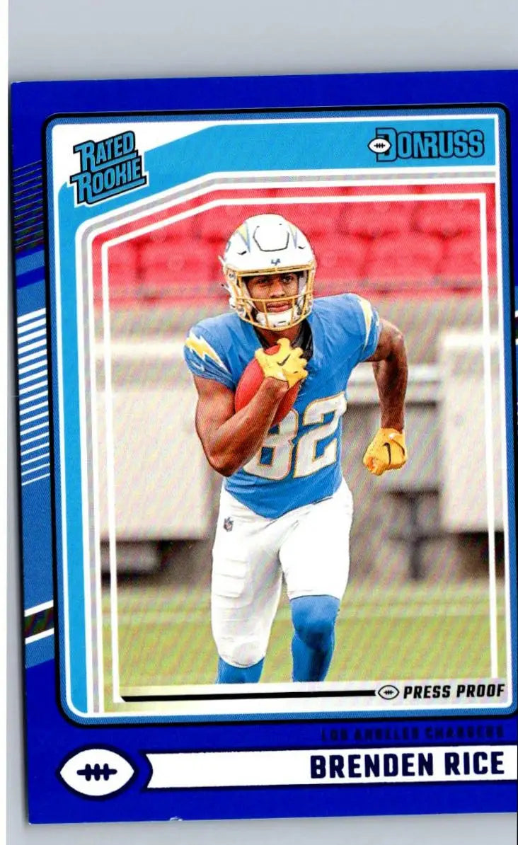 2024 Donruss #382 Brenden Rice Press Proof Blue - Football Card Single