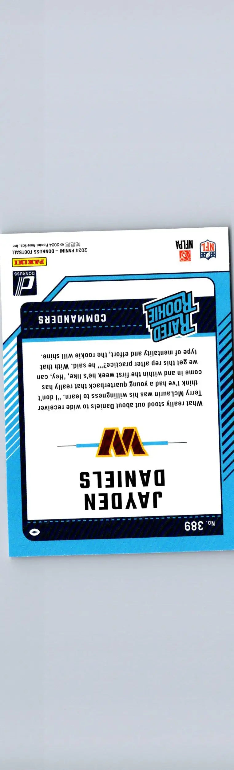 2024 Donruss Jayden Daniels rookie card for football collectors showcasing Jayden Daniels