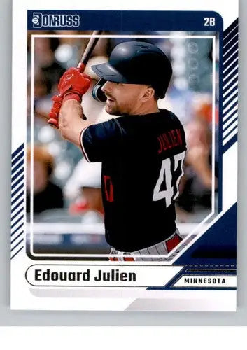 Original gloss Edouard Julien baseball card 2024 Donruss NM-MT Twins ID 74070