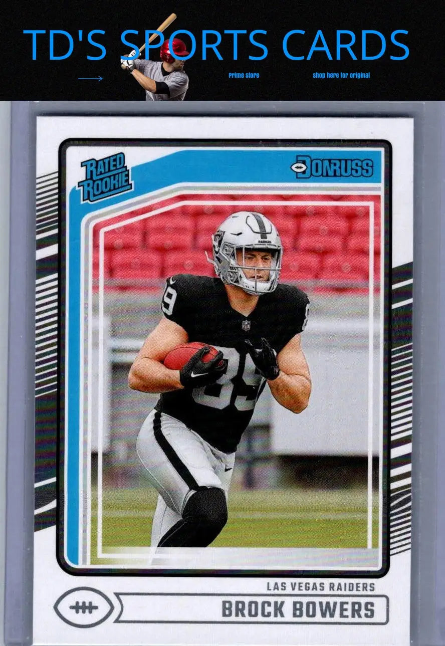 2024 Donruss Brock Bowers football card front view for collectors