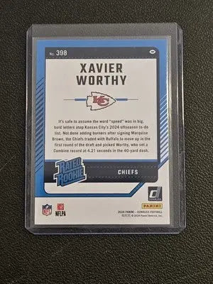 2024 Donruss #398 Xavier Worthy Press Proof Blue - Football Card Single