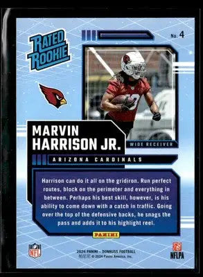 2024 Donruss #4 Marvin Harrison Jr. Rated Rookies Retro - Football Card Single