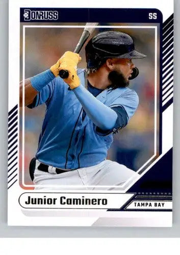 2024 Donruss Junior Caminero baseball card with original gloss, NM-MT Rays ID 74071