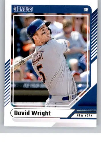 Original gloss David Wright baseball card from 2024 Donruss NM-MT Mets collection