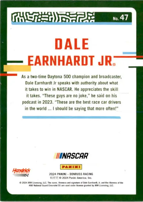 2024 Donruss #47 Dale Earnhardt Jr - Racing Card Single
