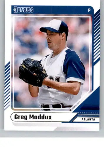 Original gloss Greg Maddux baseball card 2024 Donruss NM-MT Braves ID 74081
