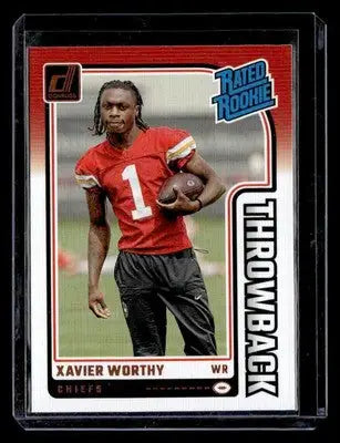 2024 Donruss #50 Xavier Worthy Rated Rookies Throwback - Football Card Single