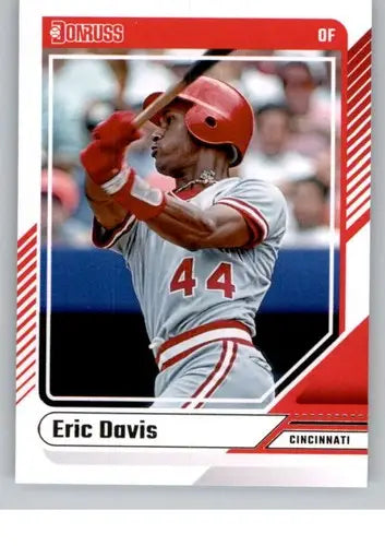 Original gloss Eric Davis NM-MT baseball card from 2024 Donruss Reds ID 74533