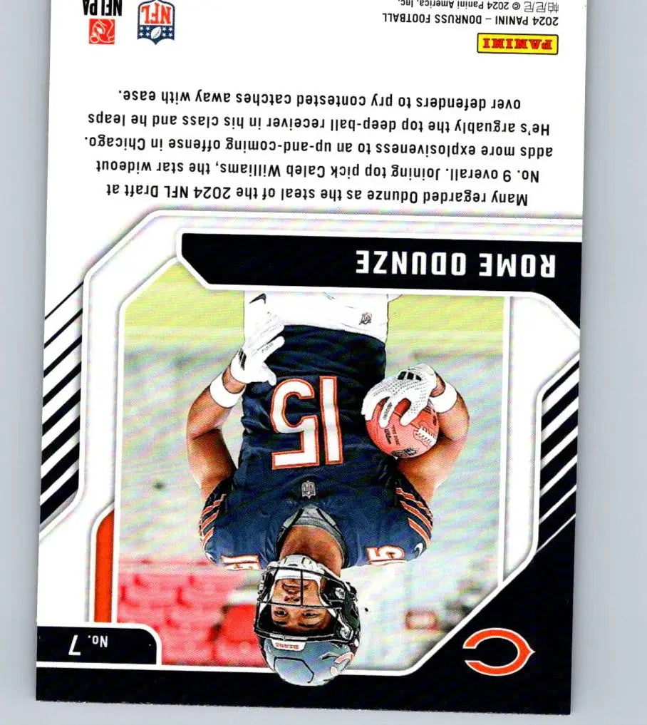 2024 Donruss Rome Odunze Elite Series Rookies football trading card Chicago Bears