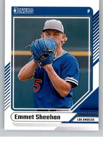 Baseball card featuring Emmet Sheehan NM-MT from 2024 Donruss #88 Dodgers