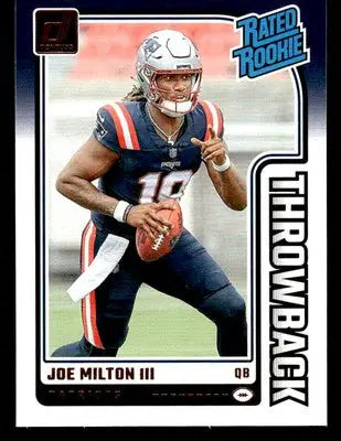 2024 Donruss #9 Joe Milton III Rated Rookies Throwback - Football Card Single