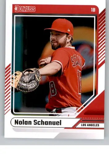 2024 Donruss Nolan Schanuel baseball trading card with original gloss NM-MT Angels ID:74393
