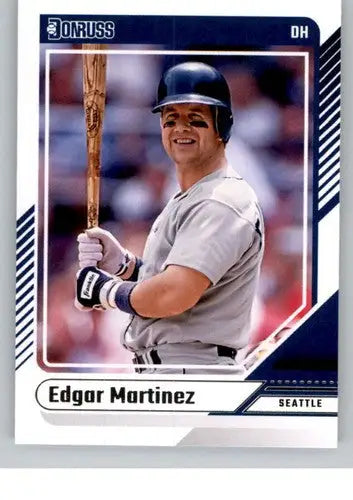 Baseball trading card of Edgar Martinez with original gloss from 2024 Donruss NM-MT
