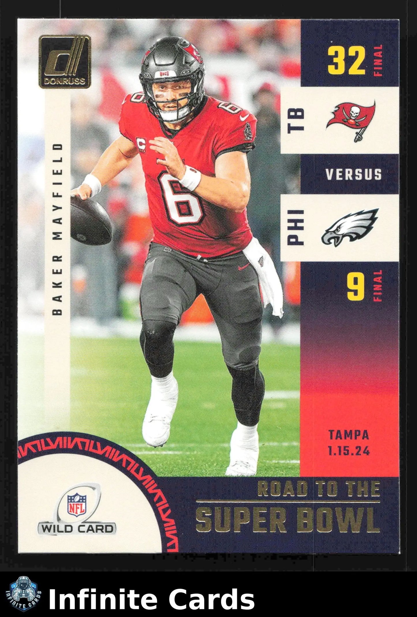 2024 Donruss BAKER MAYFIELD #SBWC5 Road to the Super Bowl Tampa Bay Buccaneers - Football Card Single