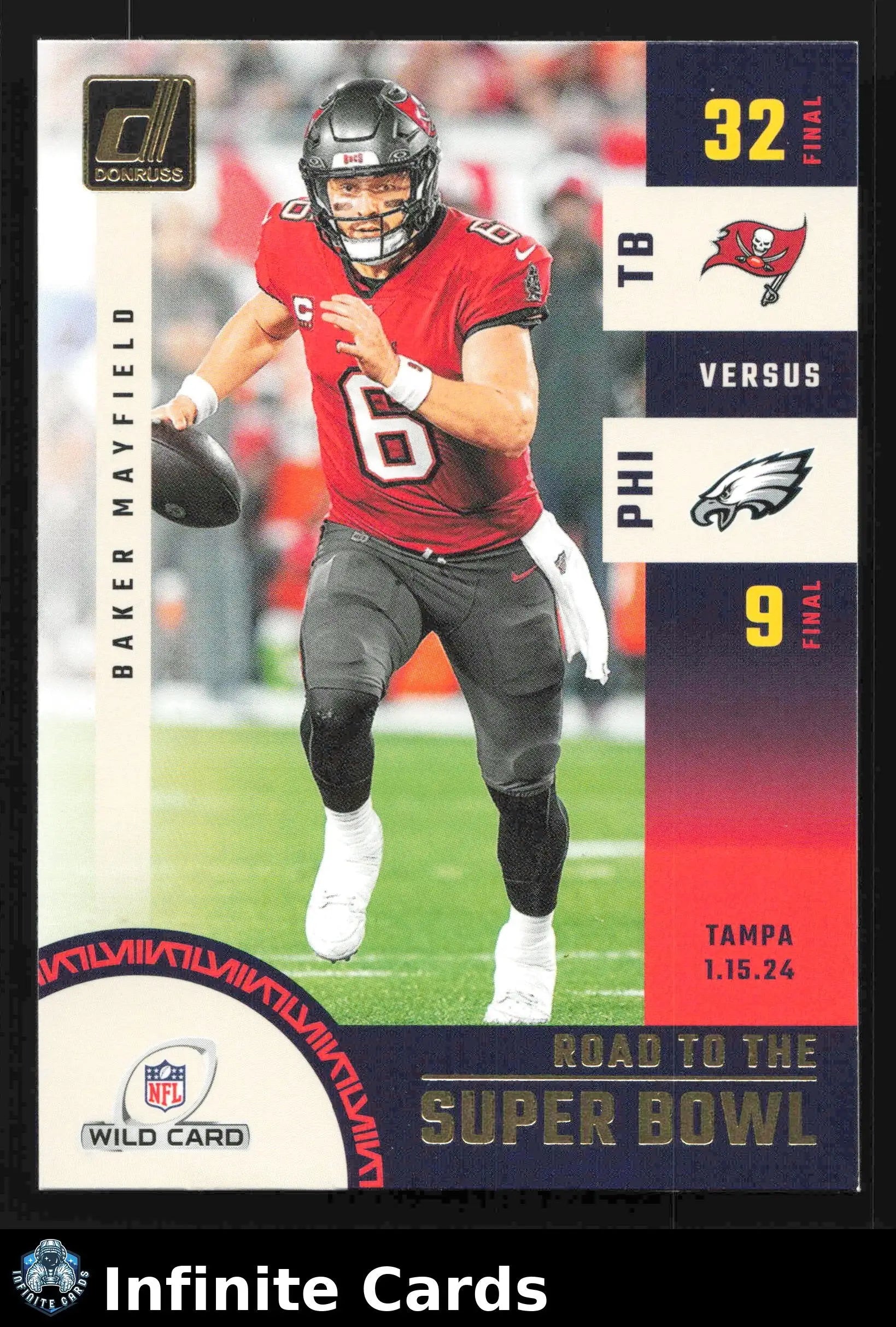 2024 Donruss BAKER MAYFIELD #SBWC5 Road to the Super Bowl Tampa Bay Buccaneers - Football Card Single
