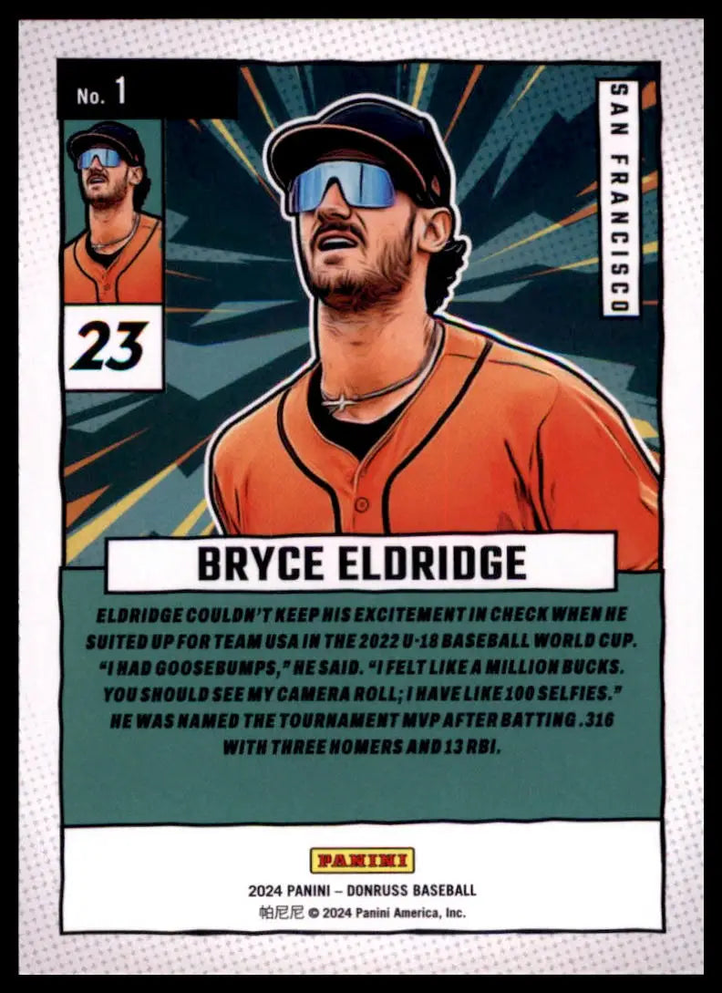 2024 Donruss - Diamond Marvels Bryce Eldridge 1 San Francisco Giants NM - Baseball Card Single