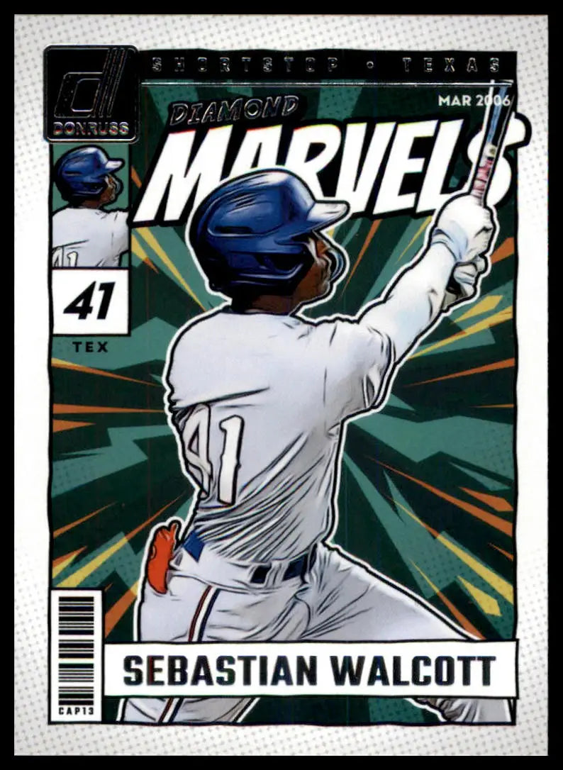 2024 Donruss - Diamond Marvels Sebastian Walcott 18 Texas Rangers Baseball NM - Baseball Card Single