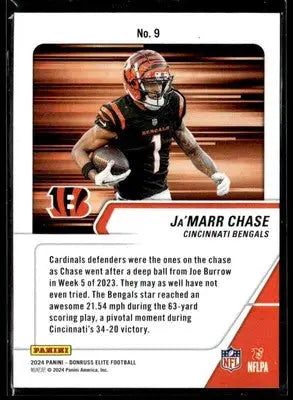 2024 Donruss Elite #9 Ja’Marr Chase Full Throttle #/349
