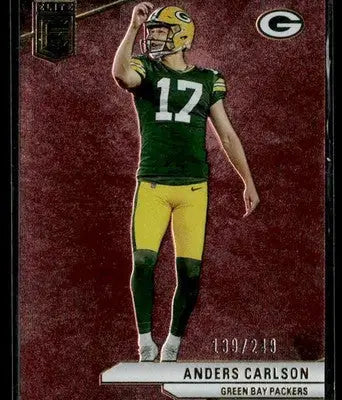 2024 Donruss Elite Anders Carlson #76 Maroon SN #/249 Green Bay Packers