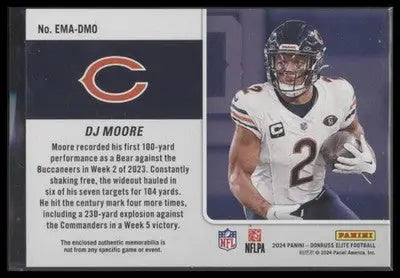 2024 Donruss Elite DJ Moore #EMA-DMO Epic Materials SN,MEM #/500 Chicago Bears