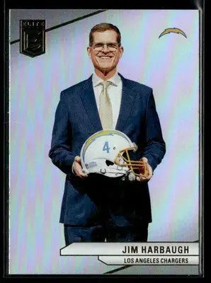2024 Donruss Elite Jim Harbaugh #100 Los Angeles Chargers