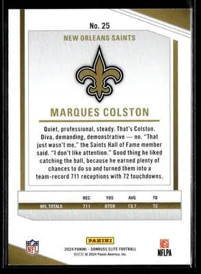2024 Donruss Elite Marques Colston #25 New Orleans Saints