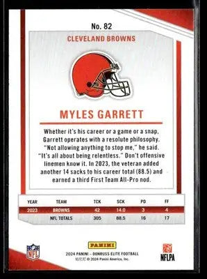 2024 Donruss Elite Myles Garrett #82 Cleveland Browns