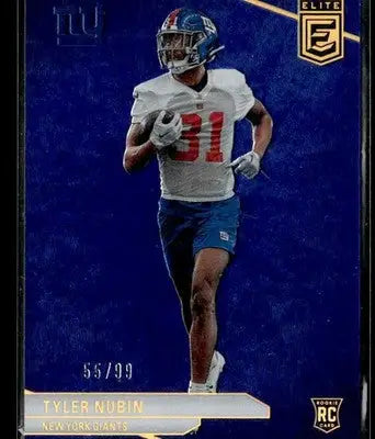 2024 Donruss Elite Tyler Nubin #127 Blue SN,RC #/99 New York Giants