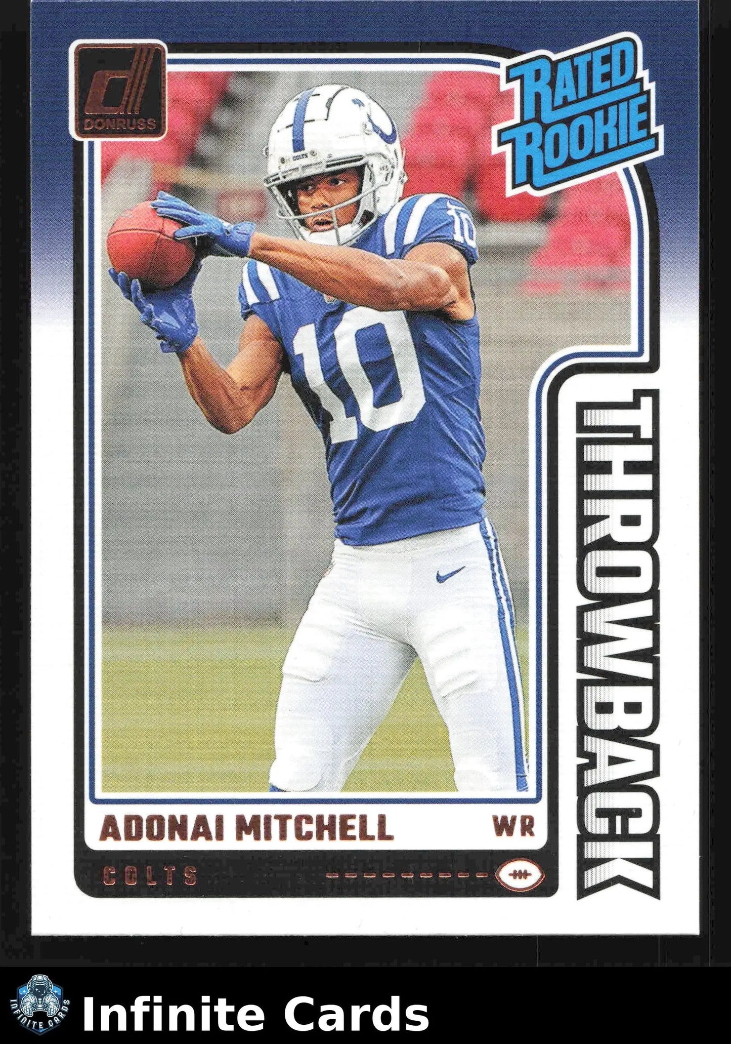 2024 Donruss Football ADONAI MITCHELL #13 Throwback Indianapolis Colts RC - Football Card Single