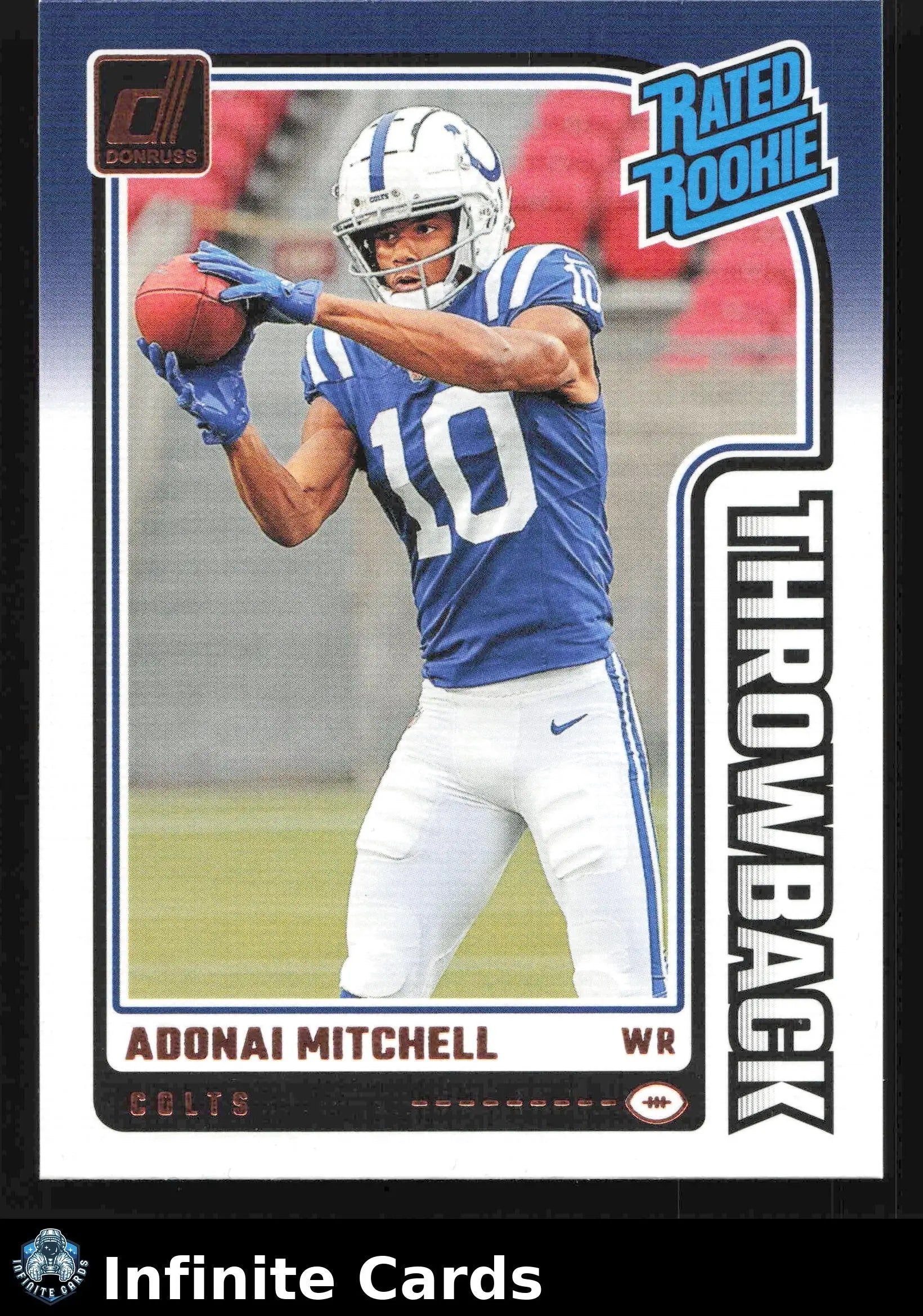 2024 Donruss Football ADONAI MITCHELL #13 Throwback Indianapolis Colts RC - Football Card Single