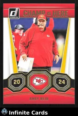 2024 Donruss Football ANDY REID #20 Champ Is Here Kansas City Chiefs