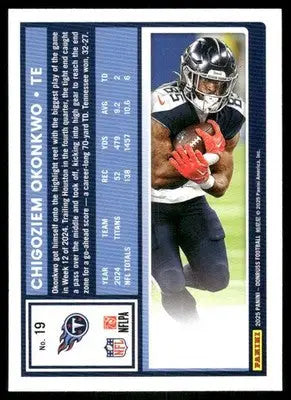 2024 Donruss Football Chigoziem Okonkwo #19 Football - Football Card Single