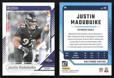 2024 Donruss Football JUSTIN MADUBUIKE #49 [Base] Baltimore Ravens - Football Card Single