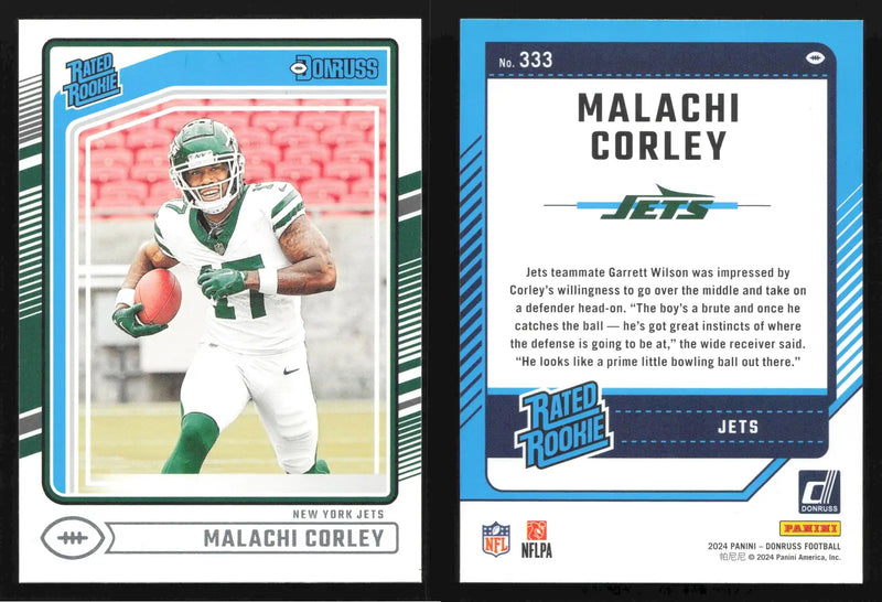 2024 Donruss Football MALACHI CORLEY #333 New York Jets RC - Football Card Single