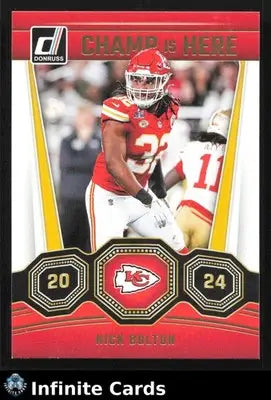 2024 Donruss Football NICK BOLTON #9 Champ is Here Kansas City Chiefs