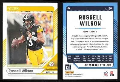 2024 Donruss Football RUSSELL WILSON #160 Pittsburgh Steelers - Football Card Single