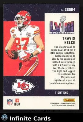 2024 Donruss Football TRAVIS KELCE #SBDR4 Road to the Super Bowl Chiefs - Football Card Single