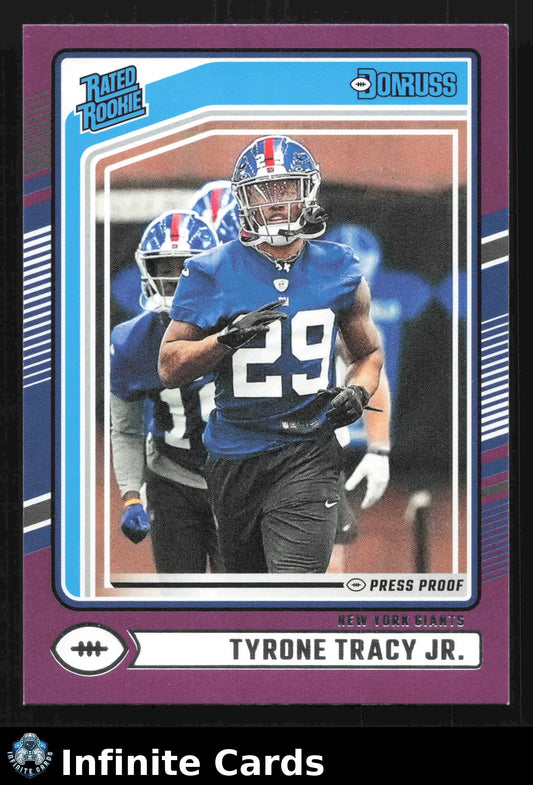 2024 Donruss Football TYRONE TRACY JR. #364 Press Proof Purple Giants RC
