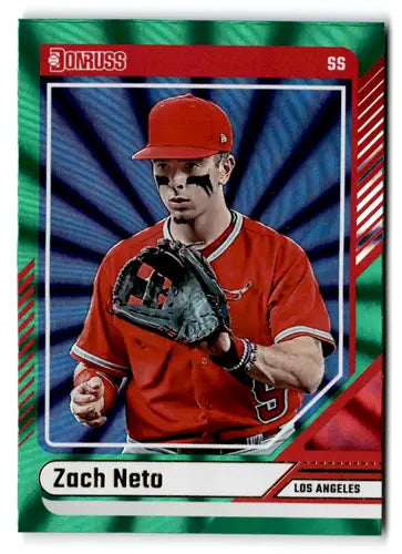 2024 Donruss Green Laser Zach Neto baseball card NM-MT Angels ID 74132