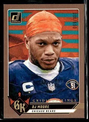 2024 Donruss - Gridiron Kings Studio Series DJ Moore #8 SN #/100 Chicago Bears