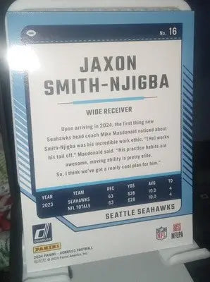 2024 Donruss Jaxon Smith-Njigba #16 NFL Football Seattle Seahawks